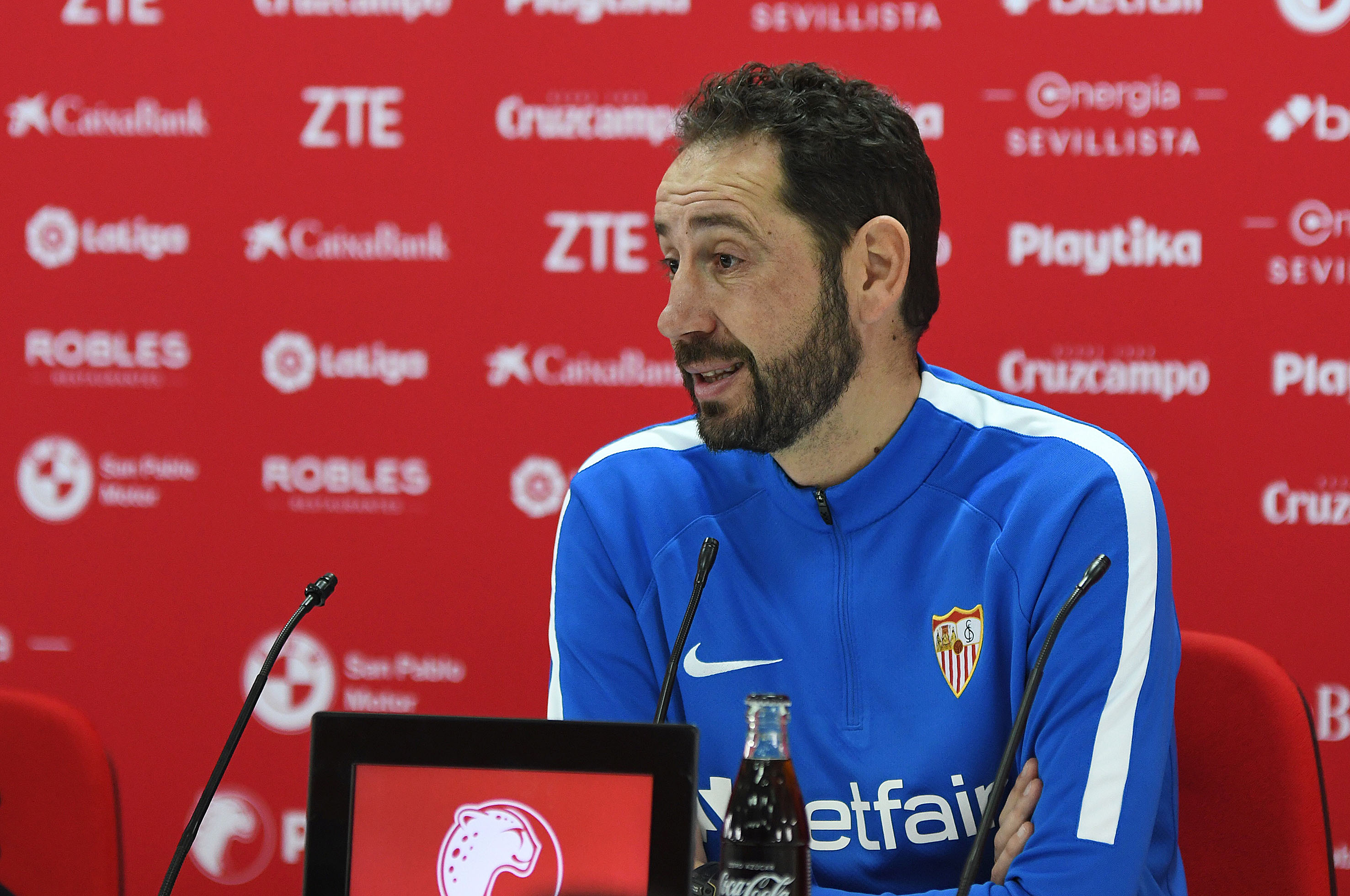 Pablo Machín during the press conference