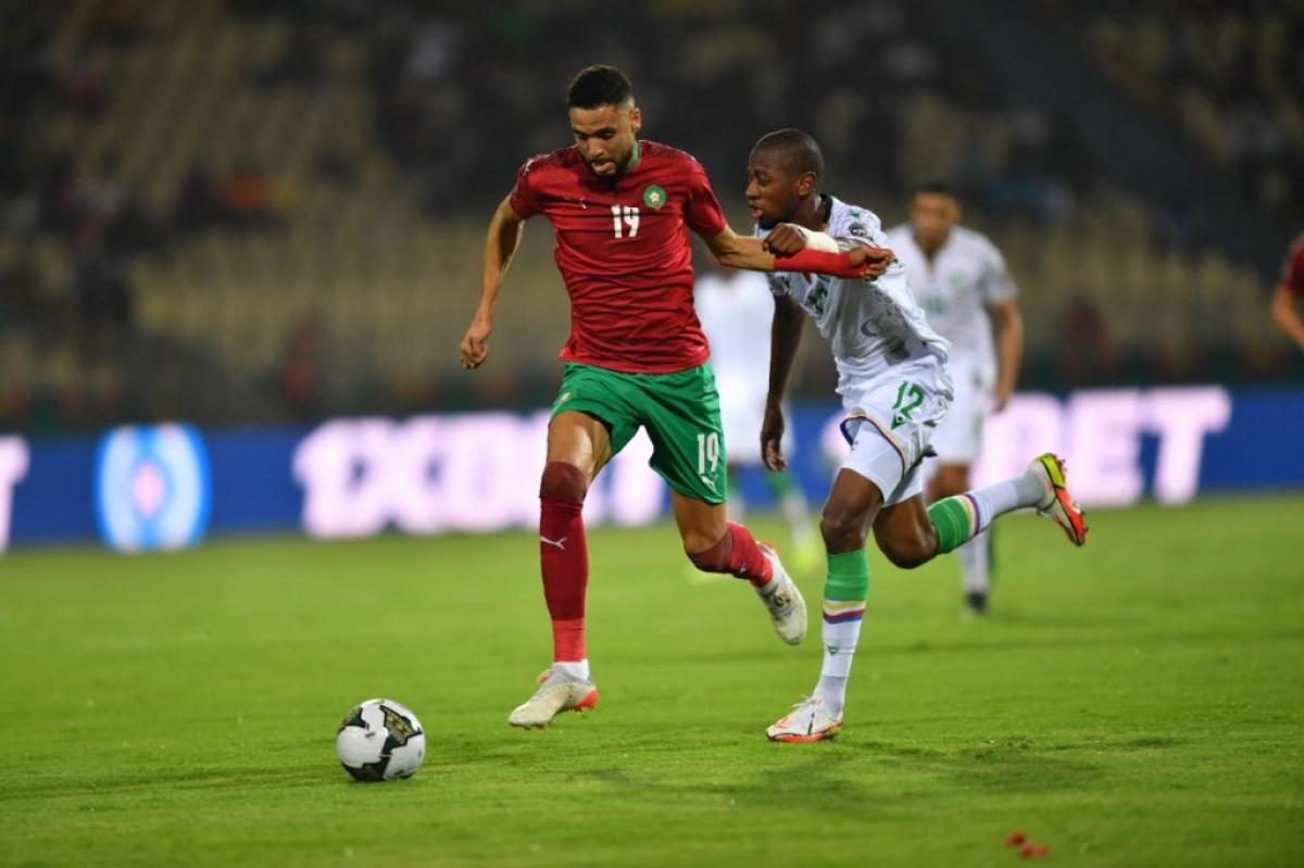 En-Nesyri, con la selección de Marruecos