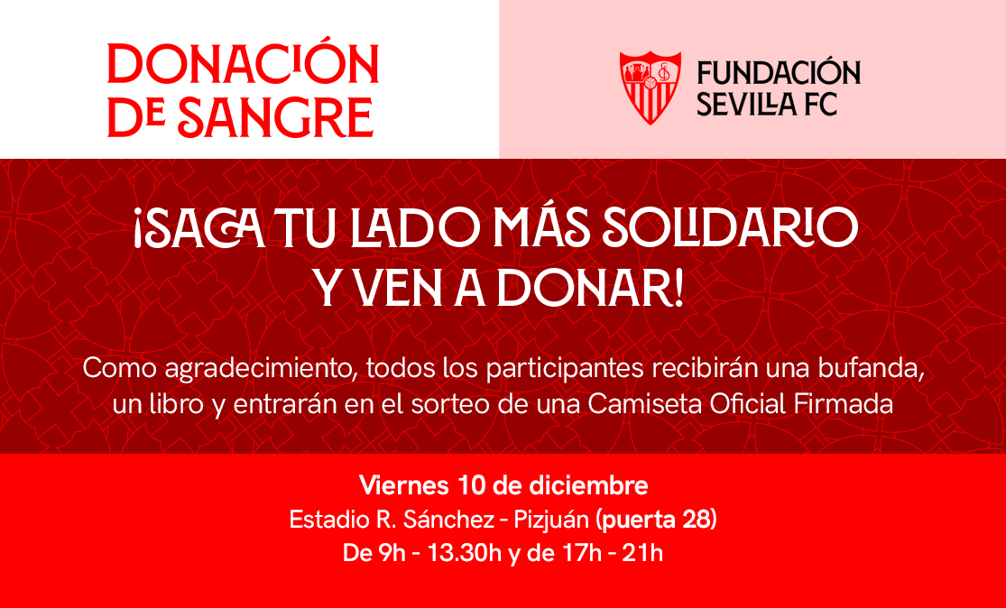Donación de sangre en el Ramón Sánchez-Pizjuán este viernes