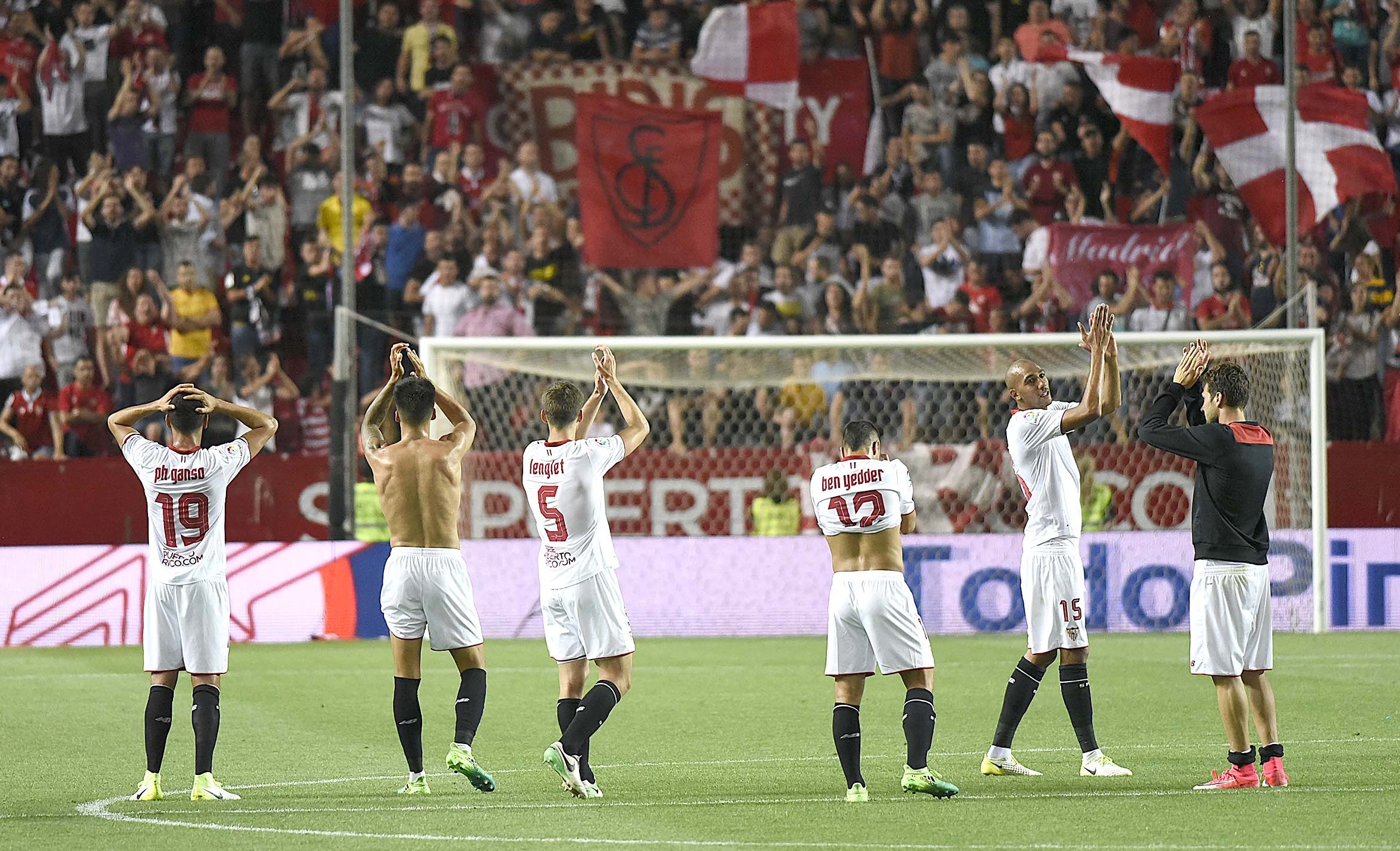 End of the match between Sevilla FC and Osasuna