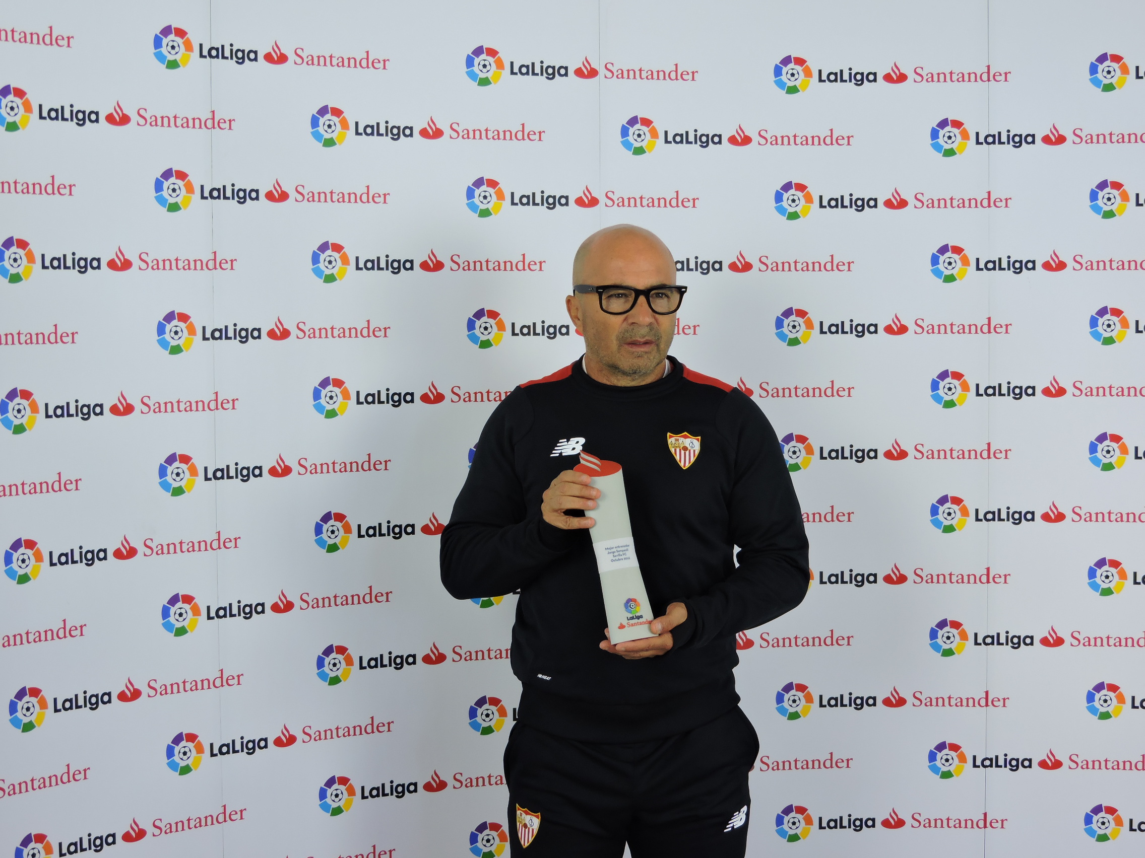 Jorge Sampaoli recibe el premio de la LaLiga
