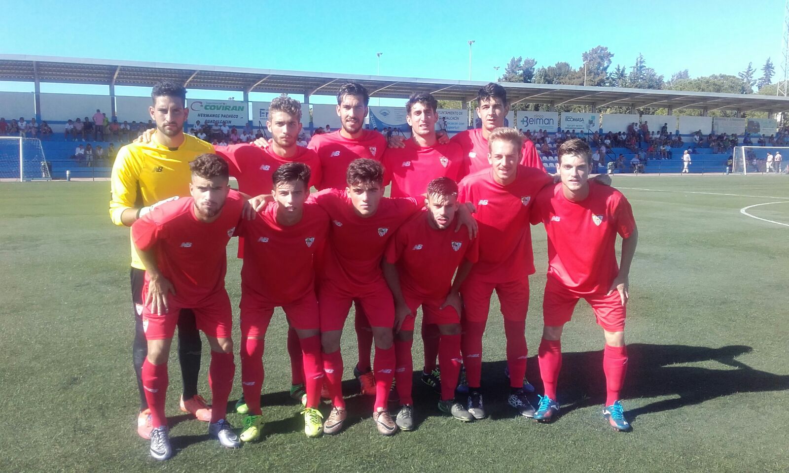 Once inicial del Sevilla C ante el CD Guadalcacín