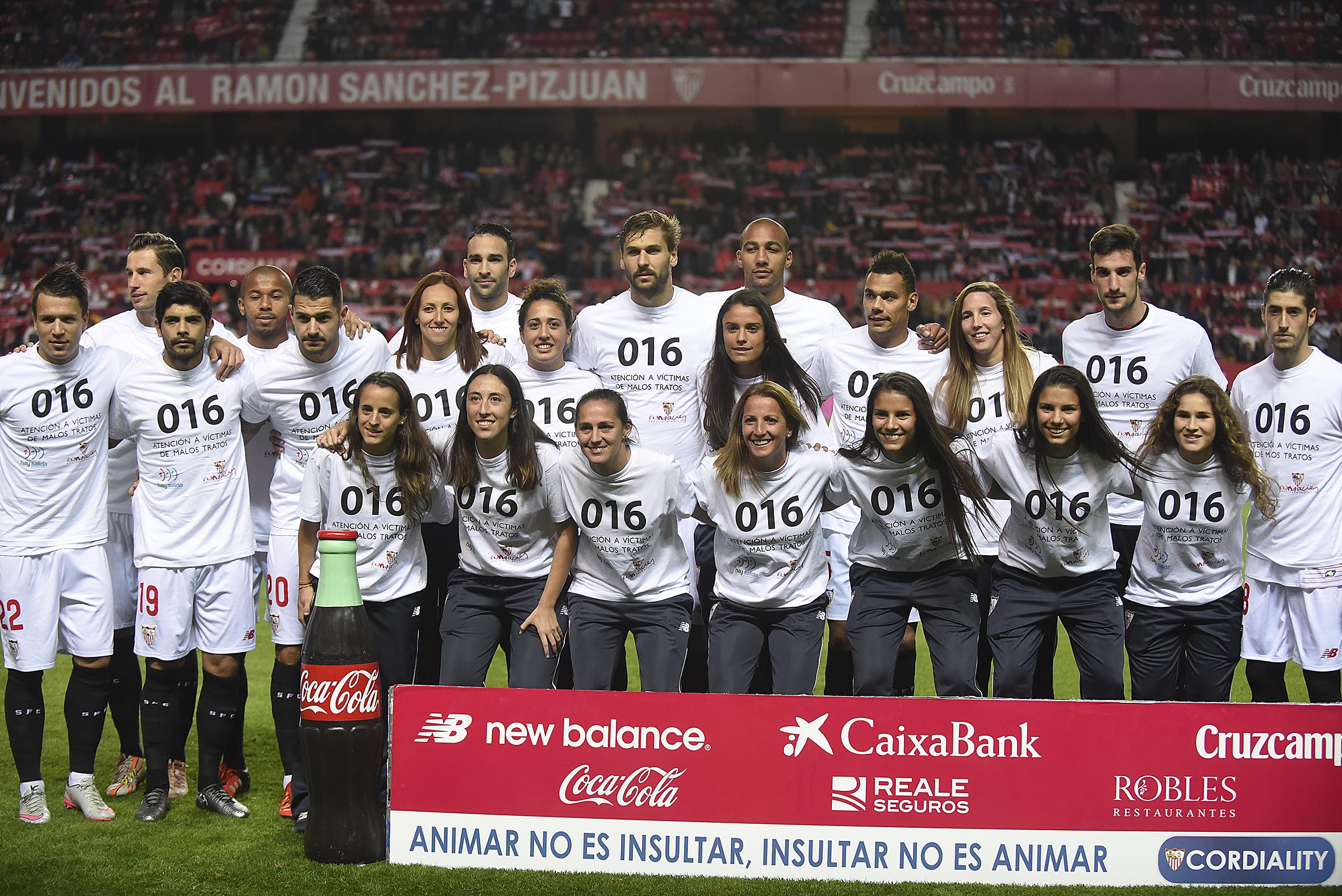 Foto del once en el Sevilla FC-Valencia CF