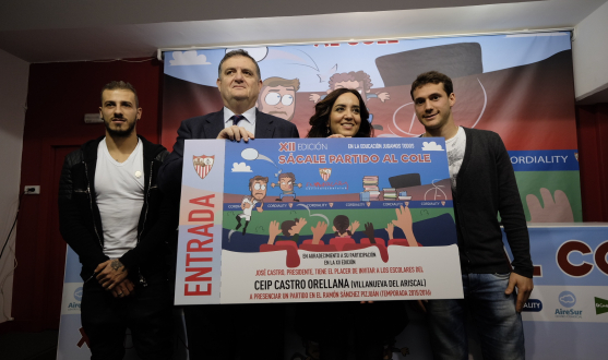 El Sevilla FC invita al centro Castro Orellana a un partido de Liga del Sevilla FC Entrada para un partido del Sevilla para el centro escolar