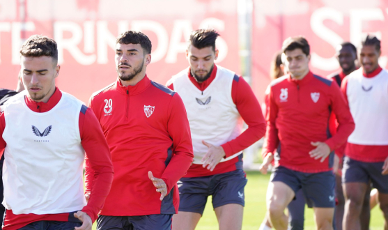 Entrenamiento del Sevilla FC el 23 de febrero