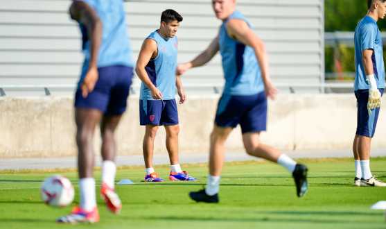 Imagen de Acuña en el entrenamiento