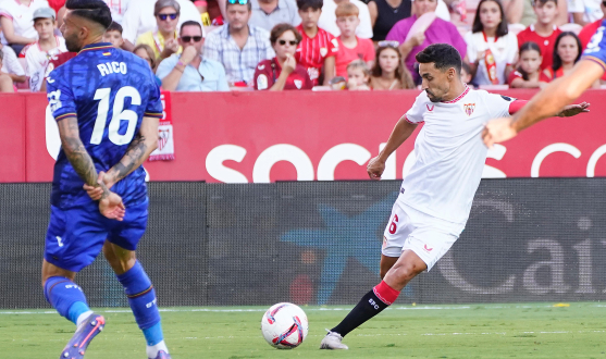 Imagen de Jesús Navas en la acción del gol frente al Getafe CF