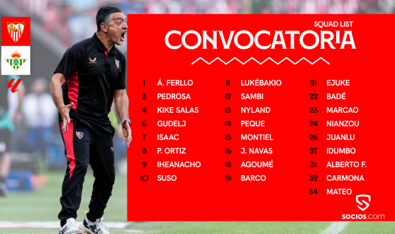 Convocatoria de 25 para medirse al Betis