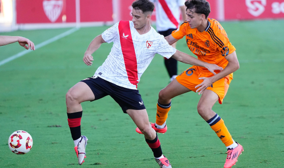 Imagen del encuentro entre el Sevilla Atlético y el Real Madrid Castilla