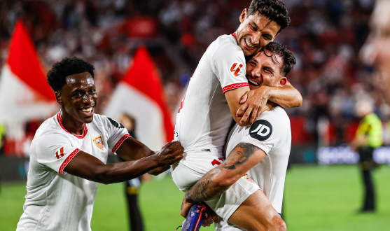 Imagen de la victoria del Sevilla FC en el Gran Derbi