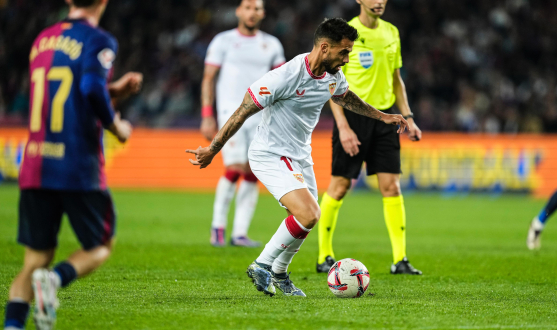 Imagen de Suso frente al FC Barcelona