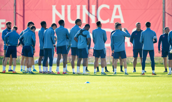 Último entrenamiento antes de medirse al Rayo