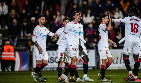 Imagen de la victoria del Sevilla FC ante la UE Olot