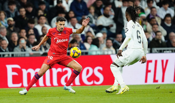 Jesús Navas en el Santiago Bernabéu