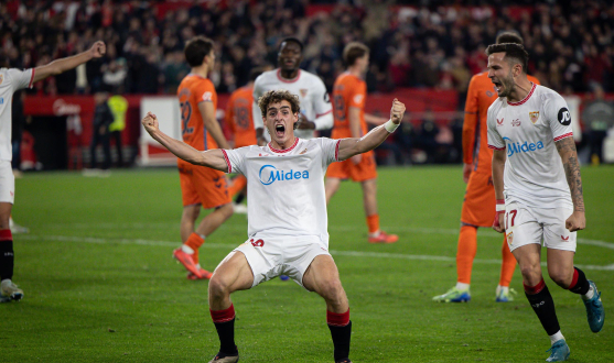 Manu Bueno celebra su gol ante el Celta