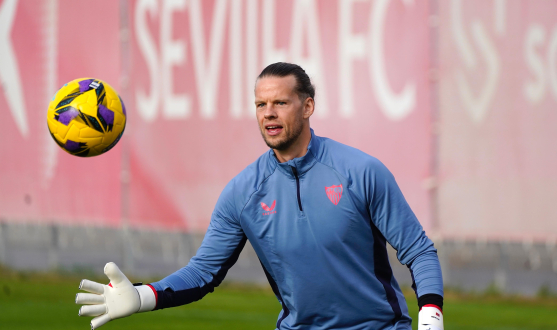 Entrenamiento del Sevilla FC en la ciudad deportiva