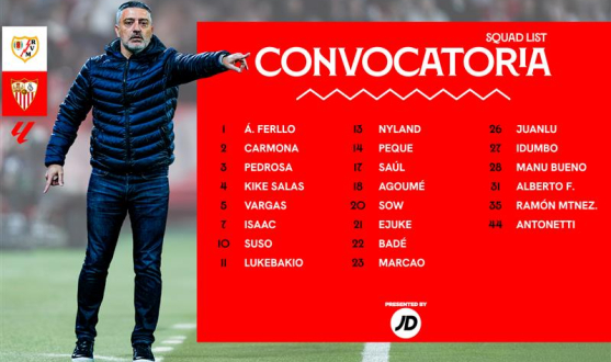 22 convocados para visitar al Rayo Vallecano