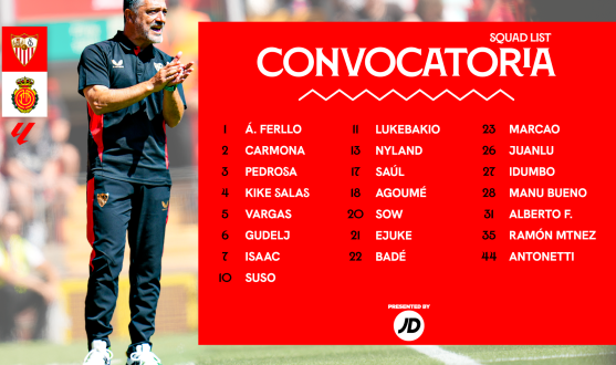 Convocatoria de 22 para recibir al Mallorca