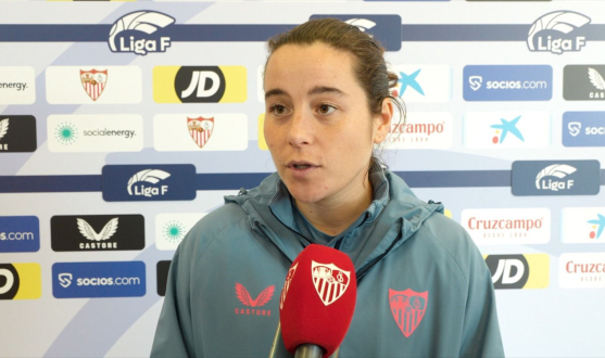 Iris Arnaiz atiende a los medios en la previa del duelo ante la UD Tenerife