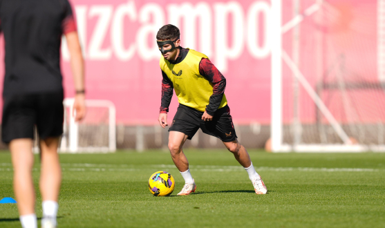 Carmona, en una imagen de este entrenamiento