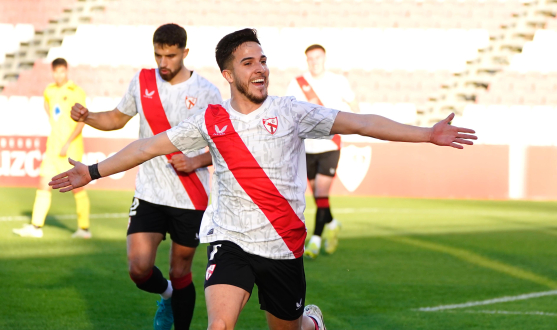 Imagen de Alexandro celebrando el gol ante el Intercity