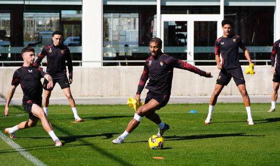 Última sesión de entrenamiento previa al encuentro frente RCD Mallorca