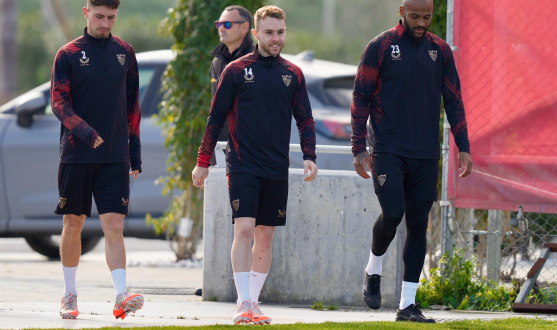 Entrenamiento del Sevilla FC en la ciudad deportiva