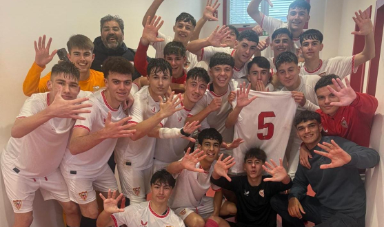Celebración del derbi cadete en la ciudad deportiva