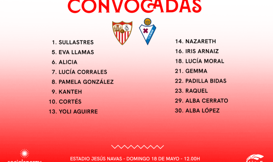 16 convocadas para recibir a la SD Eibar