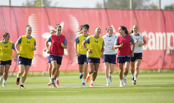 Entrenamiento del viernes en la ciudad deportiva para el Femenino antes de recibir al Levante UD