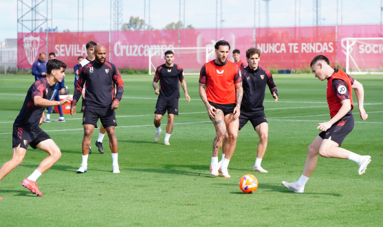 Entrenamiento del Sevilla FC este lunes