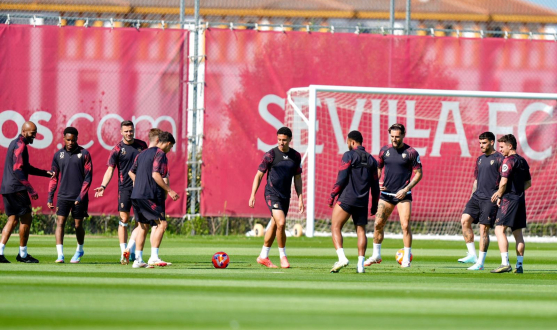 Imagen del entrenamiento del Sevilla FC