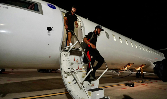 Llegada del Sevilla FC al Aeropuerto de Castellón