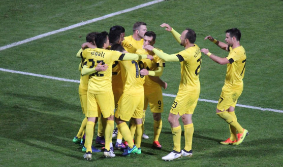 Los jugadores del Dinamo Zagreb celebran un gol