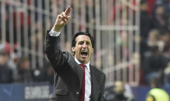 Emery durante el partido ante la Juventus 