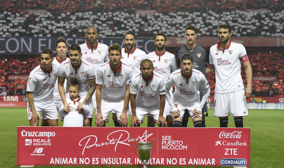 Once titular del Sevilla FC ante el Real Madrid con la Copa de Andalucía