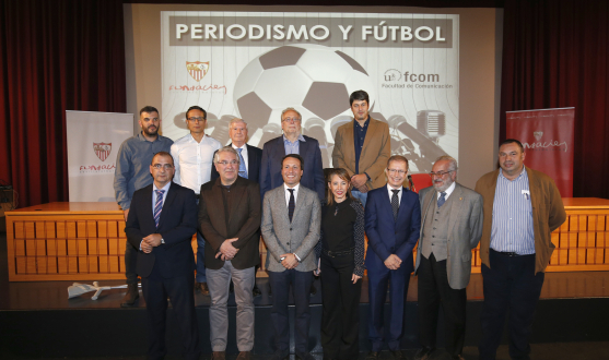 Ponentes en la apertura del master de Periodismo Deportivo de la US en el que colabora el Sevilla FC