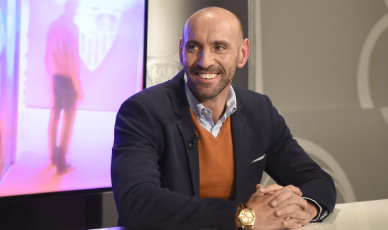 Monchi durante el programa de Sevilla FC TV  "A balón parado"