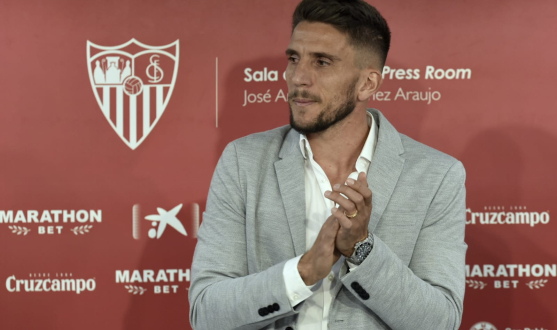 Daniel Carriço en su despedida del Sevilla FC