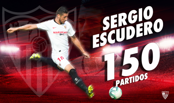 Escudero reaches 150 games as a Sevilla FC player