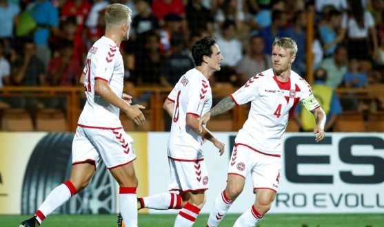 Kjaer with Denmark against Armenia