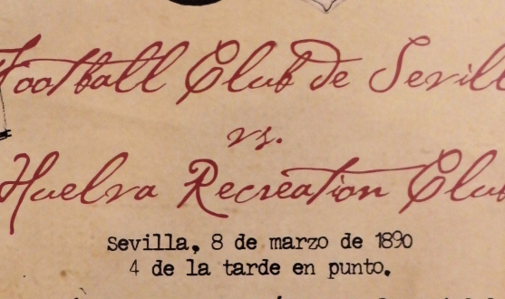 Poster for the first football match in Spain