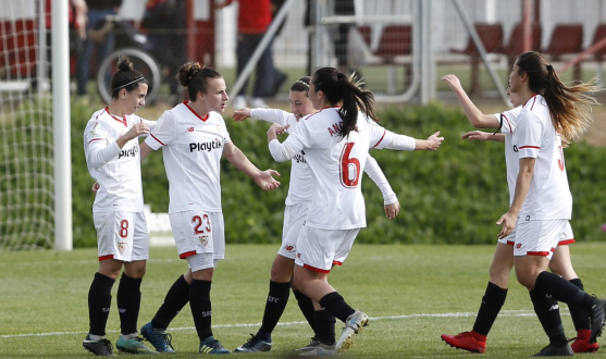 Celebración gol Raquel Pinel Sevilla FC femenino