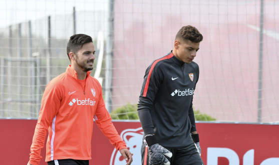 Sarabia volvió a entrenar con el Sevilla FC este lunes 22 de abril 