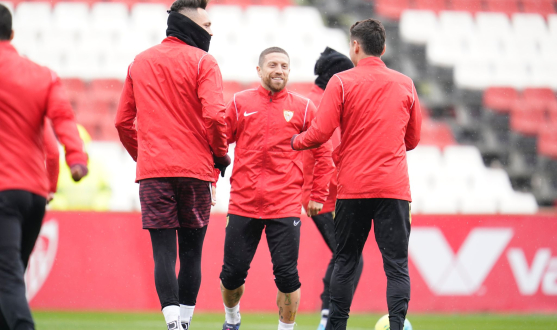 Sevilla FC in training at the ciudad deportiva