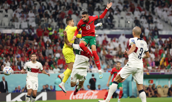 En-Nesyri, con la selección de Marruecos