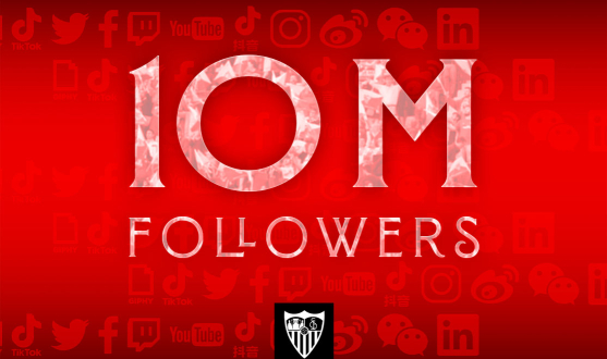 Diez millones de seguidores en las redes sociales del Sevilla FC