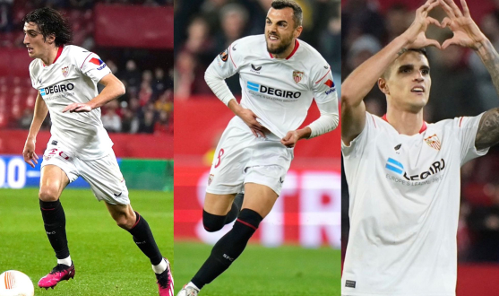 Bryan Gil, Jordán y Lamela comparecieron ante los medios tras la victoria ante el Fenerbahçe SK Postpartido Sevilla FC