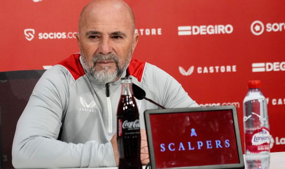 Sampaoli, en rueda de prensa Jorge Sampaoli, Sevilla FC