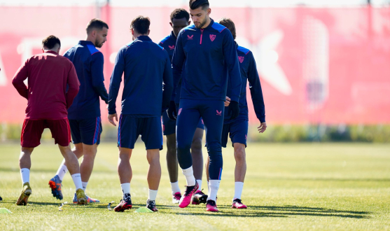 Sevilla FC training on 6 February